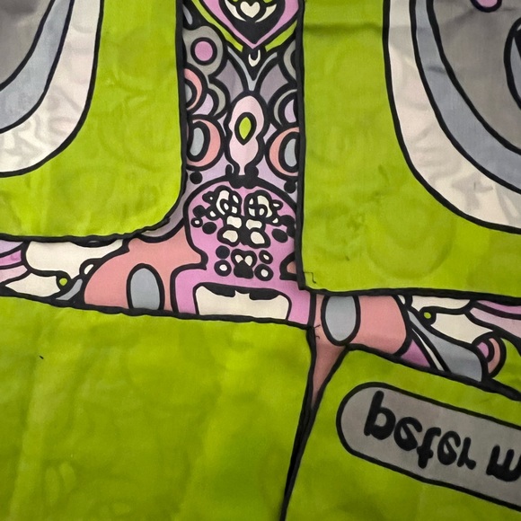 Vintage Peter Max Silk Butterfly Lady Print Scarf - Picture 6 of 6